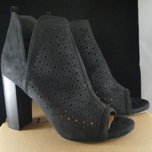Love Mark Slip On Booties - 7.5 - Black Suede